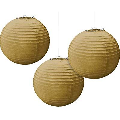 amscan International 24056-19-55 lampions goud 24 cm amscan International 24056-19-55 lampions goud 24 cm