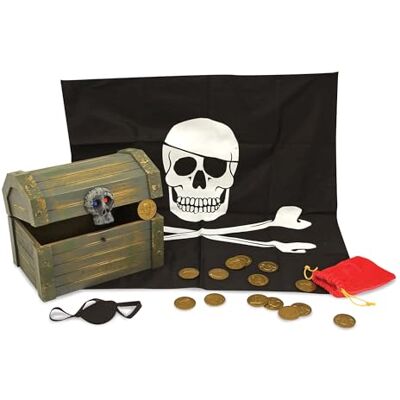 Melissa & Doug Piratenkist, rollenspel, Halloween-kostuum, 3+, cadeau voor jongens of meisjes Melissa & Doug Piratenkist, rollenspel, Halloween-kostuum, 3+, cadeau voor jongens of meisjes