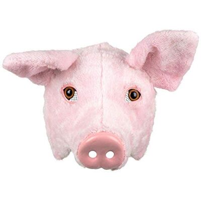 Boland BV Pluche varkensmasker voor volwassenen, roze, eenheidsmaat Boland BV Pluche varkensmasker voor volwassenen, roze, eenheidsmaat