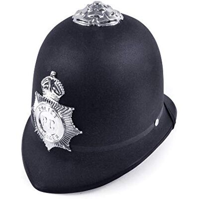 Bristol Novelty Zwarte politiehelm van hard kunststof (1 stuk) – elegant design, perfect accessoire voor uniformen, wereldboekendag, cosplay, thema-evenementen enz Bristol Novelty Zwarte politiehelm van hard kunststof (1 stuk) – elegant design, perfect accessoire voor uniformen, wereldboekendag, cosplay, thema-evenementen enz