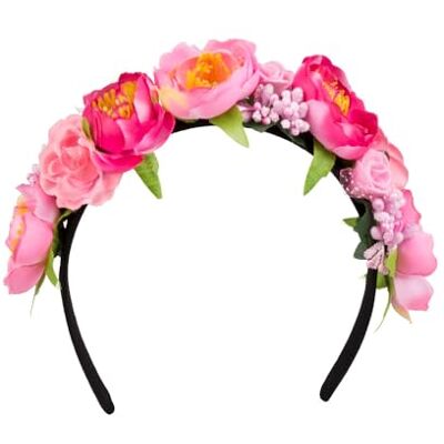 Boland 52218 Tiara Lotus haarband met bloemen en bloemen, zomer, strand, Ibiza, Hawaï, carnaval, Halloween, carnaval, themafeest, kostuumaccessoire Boland 52218 Tiara Lotus haarband met bloemen en bloemen, zomer, strand, Ibiza, Hawaï, carnaval, Halloween, carnaval, themafeest, kostuumaccessoire