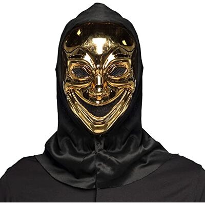 Boland Spiegelmasker met capuchon, horrormasker voor carnaval, kostuumaccessoires, Halloween-masker Boland Spiegelmasker met capuchon, horrormasker voor carnaval, kostuumaccessoires, Halloween-masker