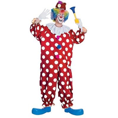 RUBIE'S Rubies Officieel clownkostuum met stippen voor volwassenen, één maat, Halloween RUBIE'S Rubies Officieel clownkostuum met stippen voor volwassenen, één maat, Halloween
