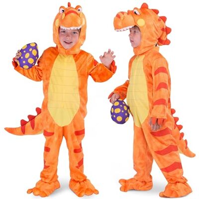 Spooktacular Creations Halloween Child Orange Dinosaur T-Rex Realistisch kostuum voor kinderen, Halween make-up voor kinderen Spooktacular Creations Halloween Child Orange Dinosaur T-Rex Realistisch kostuum voor kinderen, Halween make-up voor kinderen