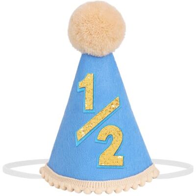 DRESHOW Hoed voor 1/2 baby, verjaardag, hoed, halve verjaardag, baby, 6 maanden, cake, smash, fotorekwisieten, hoofddeksel, decoratie voor meisjes en jongens, 1 verpakking 1/2 verjaardagshoed Eén maat DRESHOW Hoed voor 1/2 baby, verjaardag, hoed, halve verjaardag, baby, 6 maanden, cake, smash, fotorekwisieten, hoofddeksel, decoratie voor meisjes en jongens, 1 verpakking 1/2 verjaardagshoed Eén maat