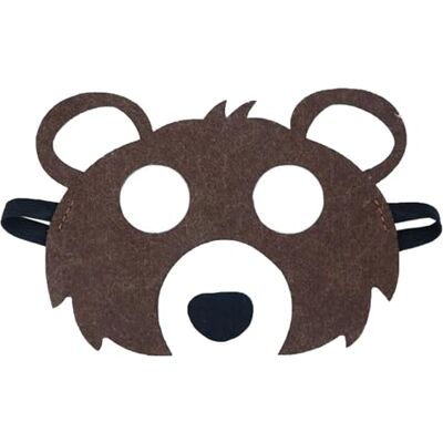 Jtnohx 10 stuks vilten maskers voor Halloween, dierenkostuum voor verjaardagsfeest (berenmasker) Jtnohx 10 stuks vilten maskers voor Halloween, dierenkostuum voor verjaardagsfeest (berenmasker)