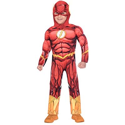 amscan PKT 9906078 Warner Bros The Flash Klassiek kostuum voor kinderen, 4-6 jaar amscan PKT 9906078 Warner Bros The Flash Klassiek kostuum voor kinderen, 4-6 jaar