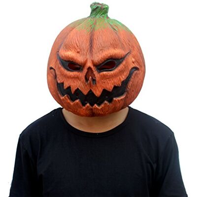 CreepyParty Feest Halloween kostuum latex masker pompoen hoofd CreepyParty Feest Halloween kostuum latex masker pompoen hoofd