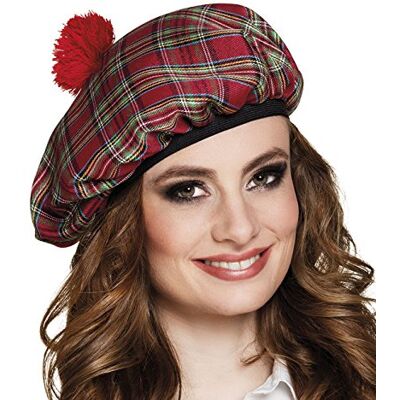 Boland Barett Mrs. Tartan, elastisch, Schotse pet, Schotland, Highlands, kostuum, carnaval, themafeest Boland Barett Mrs. Tartan, elastisch, Schotse pet, Schotland, Highlands, kostuum, carnaval, themafeest