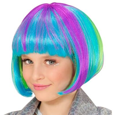 W WIDMANN MILANO Party Fashion 74594 Starlet kinderpruik met kleurrijke highlights, glamour, carnaval, themafeest W WIDMANN MILANO Party Fashion 74594 Starlet kinderpruik met kleurrijke highlights, glamour, carnaval, themafeest