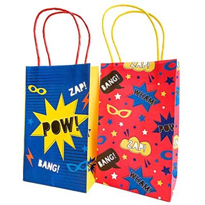 amscan 9909091 papieren feestzakjes, superhelden, 8 stuks amscan 9909091 papieren feestzakjes, superhelden, 8 stuks
