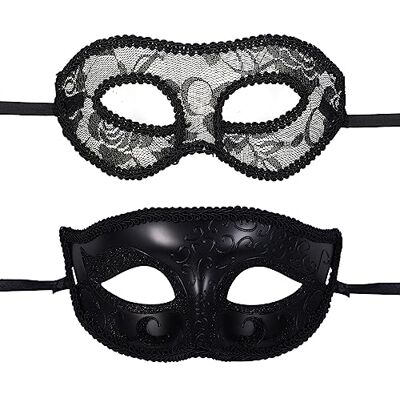 JewelryWe Sexy Venetiaans gezichtsmasker, uniseks, kant, voor Halloween, carnaval, feest JewelryWe Sexy Venetiaans gezichtsmasker, uniseks, kant, voor Halloween, carnaval, feest