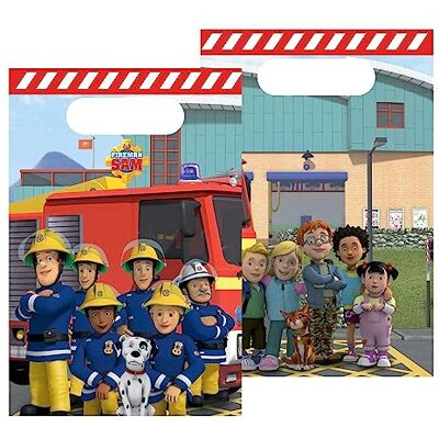 amscan 9912966 Verrassingszak van papier, motief brandweerman Sam, meerkleurig amscan 9912966 Verrassingszak van papier, motief brandweerman Sam, meerkleurig