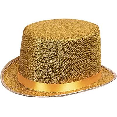 Boland 04176 Gouden paillettenhoed met platte rand, Eén maat, carnaval, Halloween, themafeest, kostuum, theateraccessoires, kostuum, kostuum Boland 04176 Gouden paillettenhoed met platte rand, Eén maat, carnaval, Halloween, themafeest, kostuum, theateraccessoires, kostuum, kostuum