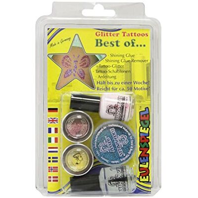 Eulenspiegel Best of 730515 Glitter Tattoo Set voor carnaval, themafeest, Halloween Eulenspiegel Best of 730515 Glitter Tattoo Set voor carnaval, themafeest, Halloween