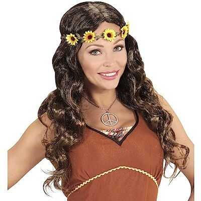 W WIDMANN MILANO Party Fashion Hippie Middeleeuwse pruik met hoofdband voor carnaval, themafeest W WIDMANN MILANO Party Fashion Hippie Middeleeuwse pruik met hoofdband voor carnaval, themafeest