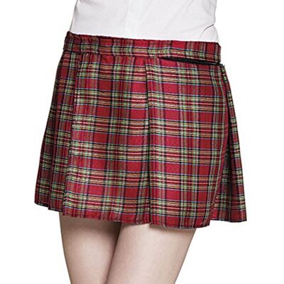 Boland BV PC Skirt Mrs Tartan Red, rood, één maat Boland BV PC Skirt Mrs Tartan Red, rood, één maat