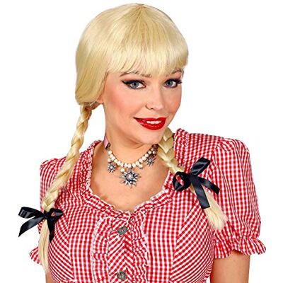 W WIDMANN MILANO Party Fashion Widmann 01836 Beierse pruik blond, Oktoberfest, carnaval, themafeest W WIDMANN MILANO Party Fashion Widmann 01836 Beierse pruik blond, Oktoberfest, carnaval, themafeest