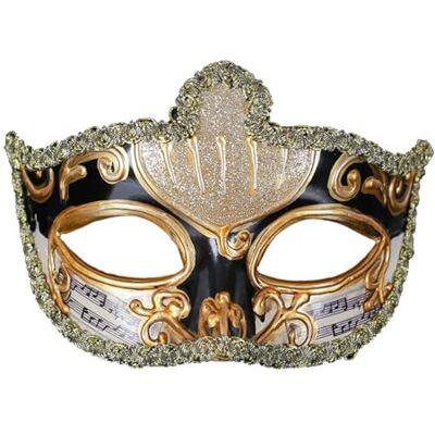 YUEcthynous Venetiaans masker voor dames en heren, carnavalsmasker, glanzend gemaskerd bal, kostuumaccessoire voor Halloween, carnaval, feest (zwart) YUEcthynous Venetiaans masker voor dames en heren, carnavalsmasker, glanzend gemaskerd bal, kostuumaccessoire voor Halloween, carnaval, feest (zwart)