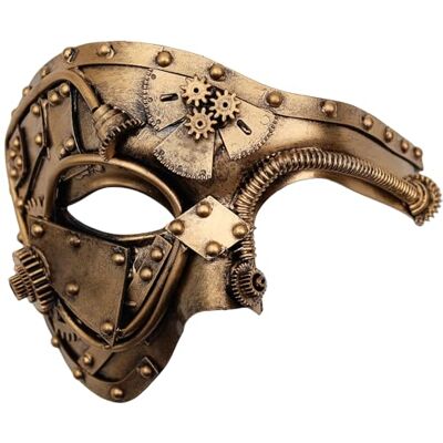 Ubauta Venetiaans masker Steampunk Metal Cyborg, verkleedmasker voor halloween-kostuumfeest / bal van het spook van de opera / Vastenavond Ubauta Venetiaans masker Steampunk Metal Cyborg, verkleedmasker voor halloween-kostuumfeest / bal van het spook van de opera / Vastenavond