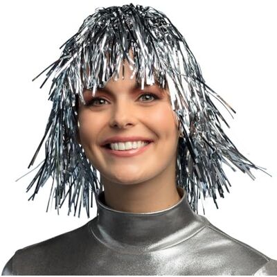 Boland Pruik Metallic One Size Zilver Boland Pruik Metallic One Size Zilver
