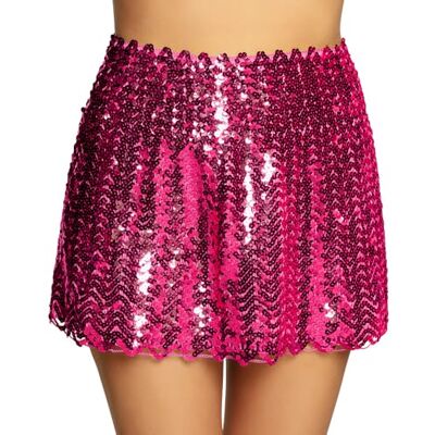 Boland 01724 minirok met glitter, fuchsia, Eén maat, elastisch, rekbaar, disco, carnaval, party, motto Boland 01724 minirok met glitter, fuchsia, Eén maat, elastisch, rekbaar, disco, carnaval, party, motto