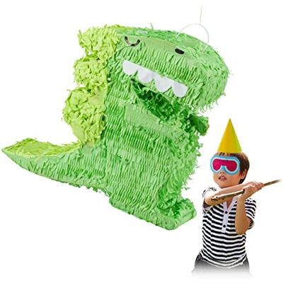Relaxdays Dinosaur Pinata dinosaurus, om op te hangen, voor kinderen, meisjes en jongens, verjaardag, om te vullen, decoratie, groen, 10031474, 1 artikel Relaxdays Dinosaur Pinata dinosaurus, om op te hangen, voor kinderen, meisjes en jongens, verjaardag, om te vullen, decoratie, groen, 10031474, 1 artikel
