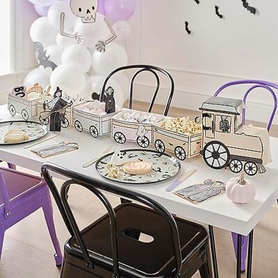 Ginger Ray Halloween sandwich-taartstandaard met pop-uppersonages, tafeldecoratie, spooktrein Ginger Ray Halloween sandwich-taartstandaard met pop-uppersonages, tafeldecoratie, spooktrein