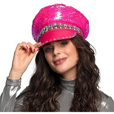 Boland Festivalmuts, Rockstar paillettenhoed, kapsel, kostuumaccessoire voor CSD, carnaval en themafeest Boland Festivalmuts, Rockstar paillettenhoed, kapsel, kostuumaccessoire voor CSD, carnaval en themafeest