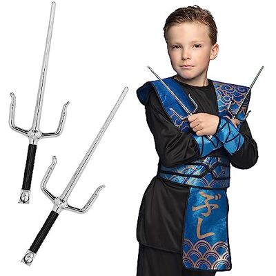 Boland 50430 Set van 2 Ninja SAI wapens 60 cm kostuumaccessoires decoratie accessoires kostuum Boland 50430 Set van 2 Ninja SAI wapens 60 cm kostuumaccessoires decoratie accessoires kostuum