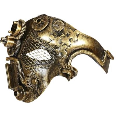W WIDMANN MILANO Party Fashion WIDMANN MILANO Party Fashion Steampunk halfmasker, gemaskerd bal, themafeest, carnaval W WIDMANN MILANO Party Fashion WIDMANN MILANO Party Fashion Steampunk halfmasker, gemaskerd bal, themafeest, carnaval
