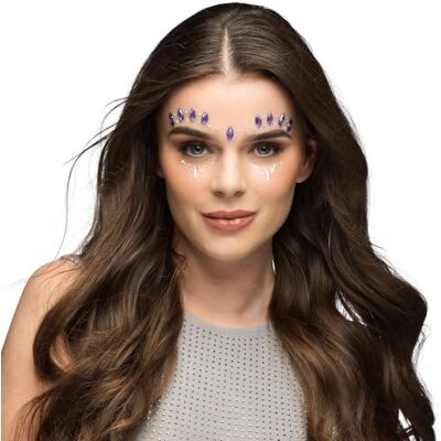 Boland Set van 3 zelfklevende lichaamssieraden van strass-steentjes voor gezicht en lichaam, ideaal voor carnaval, make-up of festivals Boland Set van 3 zelfklevende lichaamssieraden van strass-steentjes voor gezicht en lichaam, ideaal voor carnaval, make-up of festivals