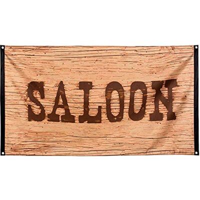 Boland BOL54352 Wild West Cowboy Saloon Vlag Party Celebration Decoratie 150 x 90 cm Boland BOL54352 Wild West Cowboy Saloon Vlag Party Celebration Decoratie 150 x 90 cm