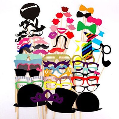 JZK 58 x fotopapier booth rekwisieten snor masker boog lippen hoed fotocabine kostuums voor bruiloft verjaardagsfeestje Kerstmis Halloween Nieuwjaar en andere verschillende gelegenheden JZK 58 x fotopapier booth rekwisieten snor masker boog lippen hoed fotocabine kostuums voor bruiloft verjaardagsfeestje Kerstmis Halloween Nieuwjaar en andere verschillende gelegenheden