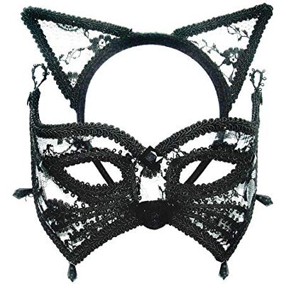 Bristol Novelty Kattenmasker met oren op de hoofdband, meerkleurig, Eén maat (EM329) Bristol Novelty Kattenmasker met oren op de hoofdband, meerkleurig, Eén maat (EM329)