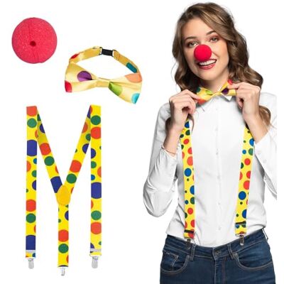 Boland 55520 clown accessoireset niet van toepassing, meerkleurig, één maat Boland 55520 clown accessoireset niet van toepassing, meerkleurig, één maat