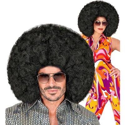 W WIDMANN MILANO Party Fashion Enorme Afro-pruik, krullend, kunsthaar, disco, Fever, jaren '70, avond, carnaval, themafeest W WIDMANN MILANO Party Fashion Enorme Afro-pruik, krullend, kunsthaar, disco, Fever, jaren '70, avond, carnaval, themafeest