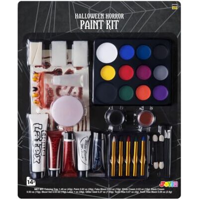 JOYIN 36-delige Halloween-make-upset, ultieme set voor familiefeesten, alles-in-één set, eenvoudig aan en uit te trekken voor Halloween-feestsupplementen JOYIN 36-delige Halloween-make-upset, ultieme set voor familiefeesten, alles-in-één set, eenvoudig aan en uit te trekken voor Halloween-feestsupplementen