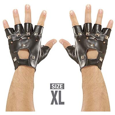 W WIDMANN MILANO Party Fashion Widmann 46908 Rockers Bikers Punk handschoenen voor volwassenen, meerkleurig, XL W WIDMANN MILANO Party Fashion Widmann 46908 Rockers Bikers Punk handschoenen voor volwassenen, meerkleurig, XL