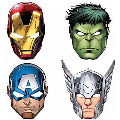 Procos Avengers Mighty maskers, meerkleurig, 5PR87976 Procos Avengers Mighty maskers, meerkleurig, 5PR87976
