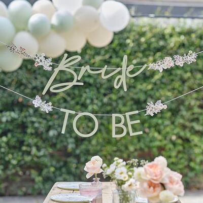 Ginger Ray Bride to Be vlaggetjesslinger voor vrijgezellenfeest om op te hangen, 1,5 m Ginger Ray Bride to Be vlaggetjesslinger voor vrijgezellenfeest om op te hangen, 1,5 m