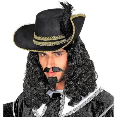 W WIDMANN MILANO Party Fashion Musketeer WIG, Snor en Goatee in Box - W WIDMANN MILANO Party Fashion Musketeer WIG, Snor en Goatee in Box -