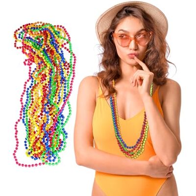 Relaxdays 30 stuks kleurrijke hippie-parelkettingen, kostuumaccessoires, jaren 80 themafeest, carnaval, meerkleurig Relaxdays 30 stuks kleurrijke hippie-parelkettingen, kostuumaccessoires, jaren 80 themafeest, carnaval, meerkleurig