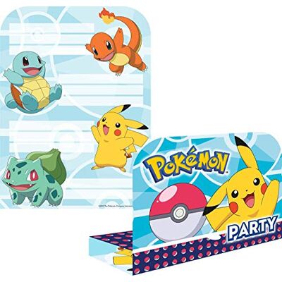 amscan 9904829 uitnodigingskaarten Pokémon met enveloppen, 8 stuks, afmeting 16 x 21,5 cm, kinderverjaardag amscan 9904829 uitnodigingskaarten Pokémon met enveloppen, 8 stuks, afmeting 16 x 21,5 cm, kinderverjaardag