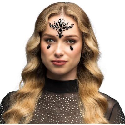 Boland Set van 3 zelfklevende lichaamssieraden van strass-steentjes voor gezicht en lichaam, ideaal voor carnaval, make-up of festivals Boland Set van 3 zelfklevende lichaamssieraden van strass-steentjes voor gezicht en lichaam, ideaal voor carnaval, make-up of festivals
