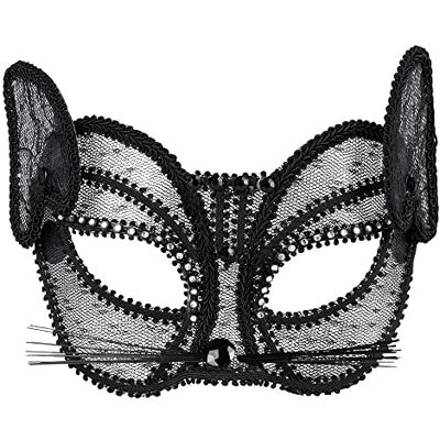 Boland 00202 Luxe kattenoogmasker voor dames, eenheidsmaat Boland 00202 Luxe kattenoogmasker voor dames, eenheidsmaat