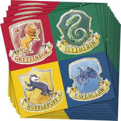 Unique Harry Potter 23562 papieren servetten, 16,5 cm, meerkleurig, 16 stuks Unique Harry Potter 23562 papieren servetten, 16,5 cm, meerkleurig, 16 stuks