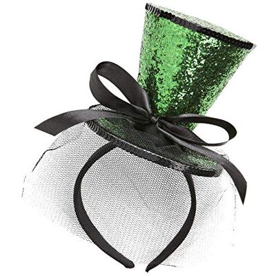 W WIDMANN MILANO Party Fashion Widmann haarband mini hoed top groen één maat W WIDMANN MILANO Party Fashion Widmann haarband mini hoed top groen één maat