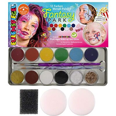 Eulenspiegel Metal 212257 palet Fantasy Park, Veganistisch, set, make-up voor kinderen, carnaval, unisex volwassenen, 10210105, meerkleurig, één maat Eulenspiegel Metal 212257 palet Fantasy Park, Veganistisch, set, make-up voor kinderen, carnaval, unisex volwassenen, 10210105, meerkleurig, één maat