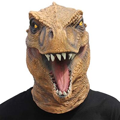 CreepyParty Halloween-kostuum, dierenhoofd, latexmasker, dinosaurus, carnaval, T-rex masker, roofvogelmasker CreepyParty Halloween-kostuum, dierenhoofd, latexmasker, dinosaurus, carnaval, T-rex masker, roofvogelmasker